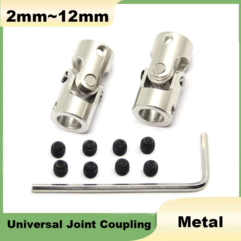 1 Unidad de Acoplamiento Universal de Metal para Eje de Barco RC y Coche, Conector de Motor Cardán, 2/2.3/3/3.17/4/5/6/8/10/12mm