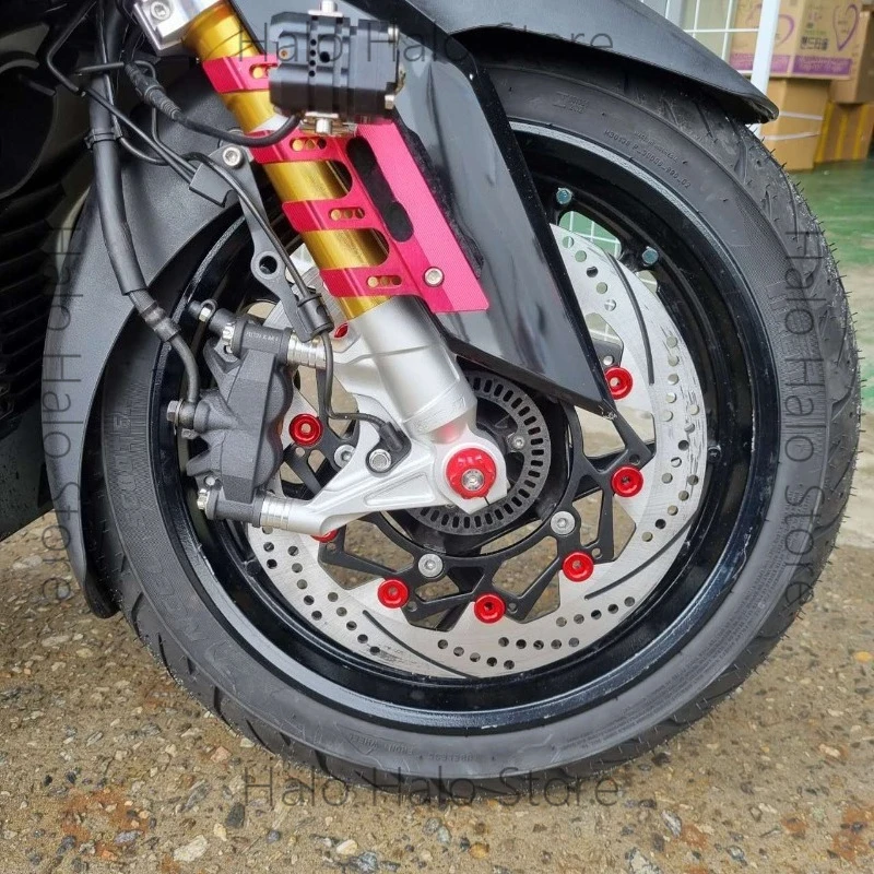 Suitable for Yamaha xmax300 front wheel modified floating disc brake disc Radiant caliper Transfer code 300MM floating disc