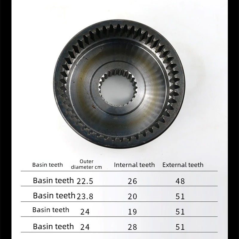 Small loader shovel wheel side axle differential ring gear, bevel gear planetary gear carrier assembly