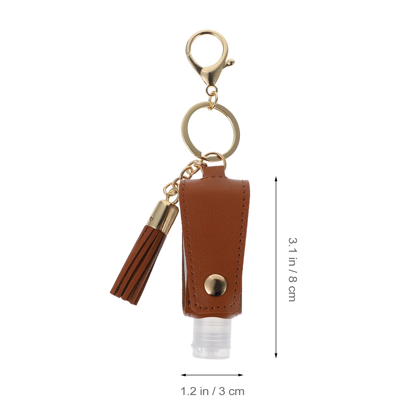 

5pcs Keychain Bottle Portable Refillable Travel Container For Backpack Stroller Gym Bag Lotion Essential Oil Holder