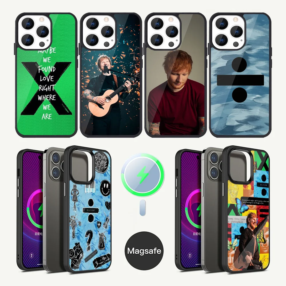 E-Ed Sheeran UK Singer  Phone Case For iPhone 15,14,13,12,11,Plus,Pro,Max Mini Magsafe Magnetic Wireless Charging