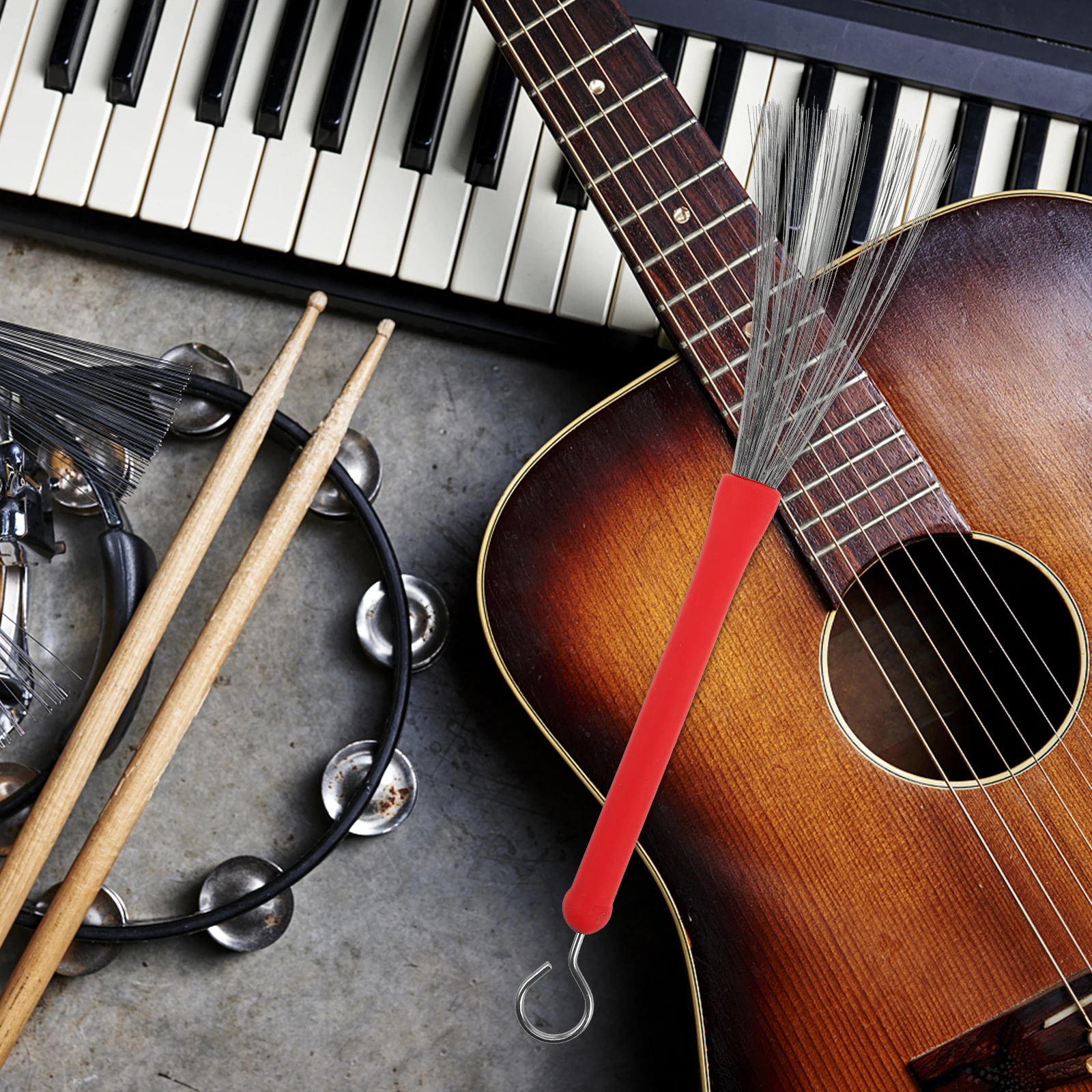 

Jazz Drum Brush Nylon Aluminum Snare Rubber Grips Sticks Cajon Accessories Retractable Drumsticks Wire Brushes Percussion