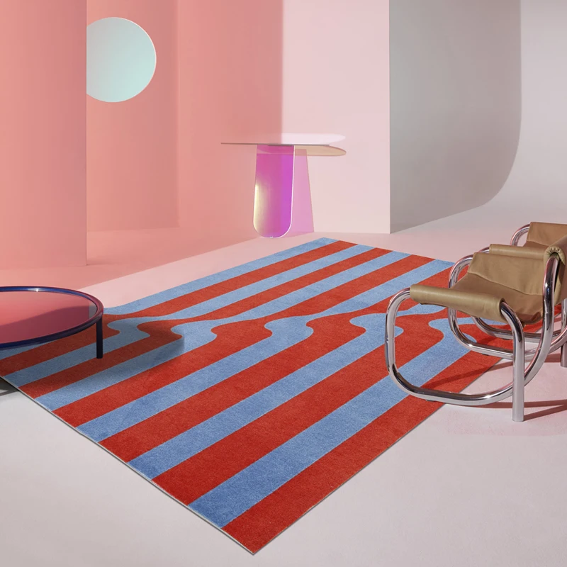 

Скандинавское украшение для гостиной, винтажный ковер, необычный моющийся напольный коврик, легкие роскошные коврики для спальни, пушистый мягкий коврик для отдыха