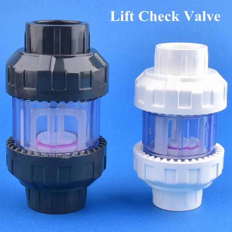 9 Styles 20~50mm UPVC Ball Check Valve  Aquarium Fish Tank Water Delivery One Way Valve Garden Irrigation Flip Plate Check Valve