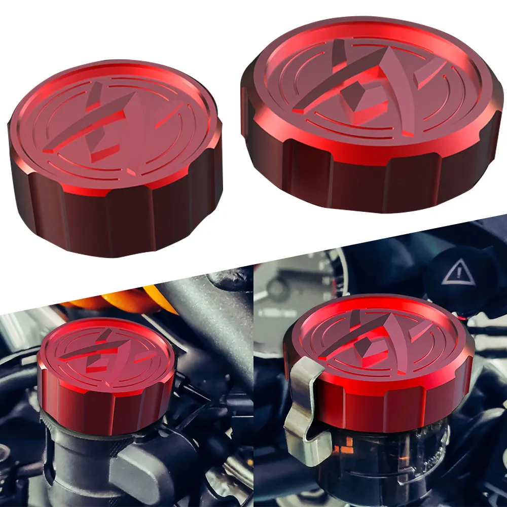 

Motorcycle Front & Rear Brake Fluid Reservoir Cover For Kawasaki Z900RS Z 900 RS Cafe 2018-2020 2021 2022 2023 GTR1400 2008-2009