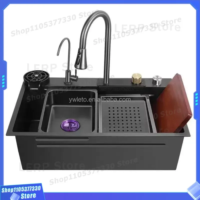 Handmade Stainless Steel Kitchen Sink Bowl Nano Scratch Resistant Above Counter Basin New Hot Sale Modern Design for Home New
