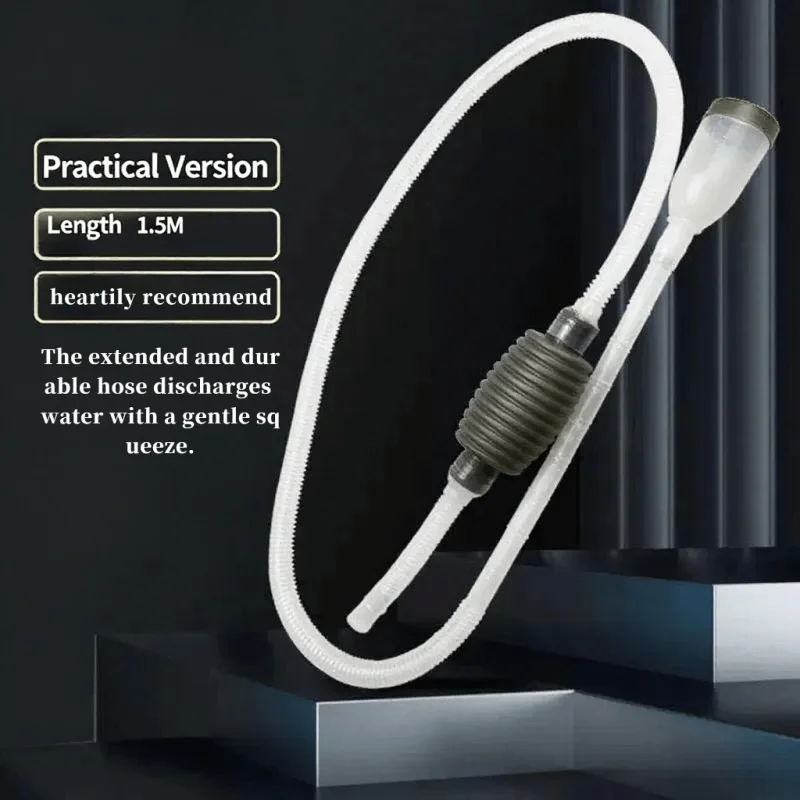 Semi Automatic Aquarium Siphon Vacuum Cleaner Manual Fish Tank Water Changer
