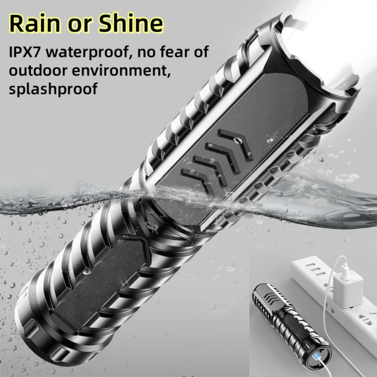 Multifunctional Handheld Flashlight Super Strong LED Outdoor Waterproof Flashlight for Cycling Backpacking Emergency Use