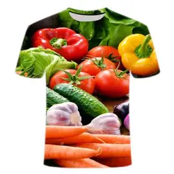 Funny Food Vegetable Fruit Pepper 3D Print T-Shirts Men Women Short Sleeve T Shirt Oversized Harajuku Y2k Tees Tops Kid Clothing