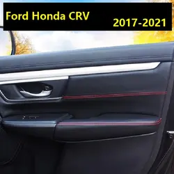 For Honda CRV 2017 2018 2019 2020 2021  Microfiber Door Panel Armrest  Leather Protective Cover with Mount Fittings car interior