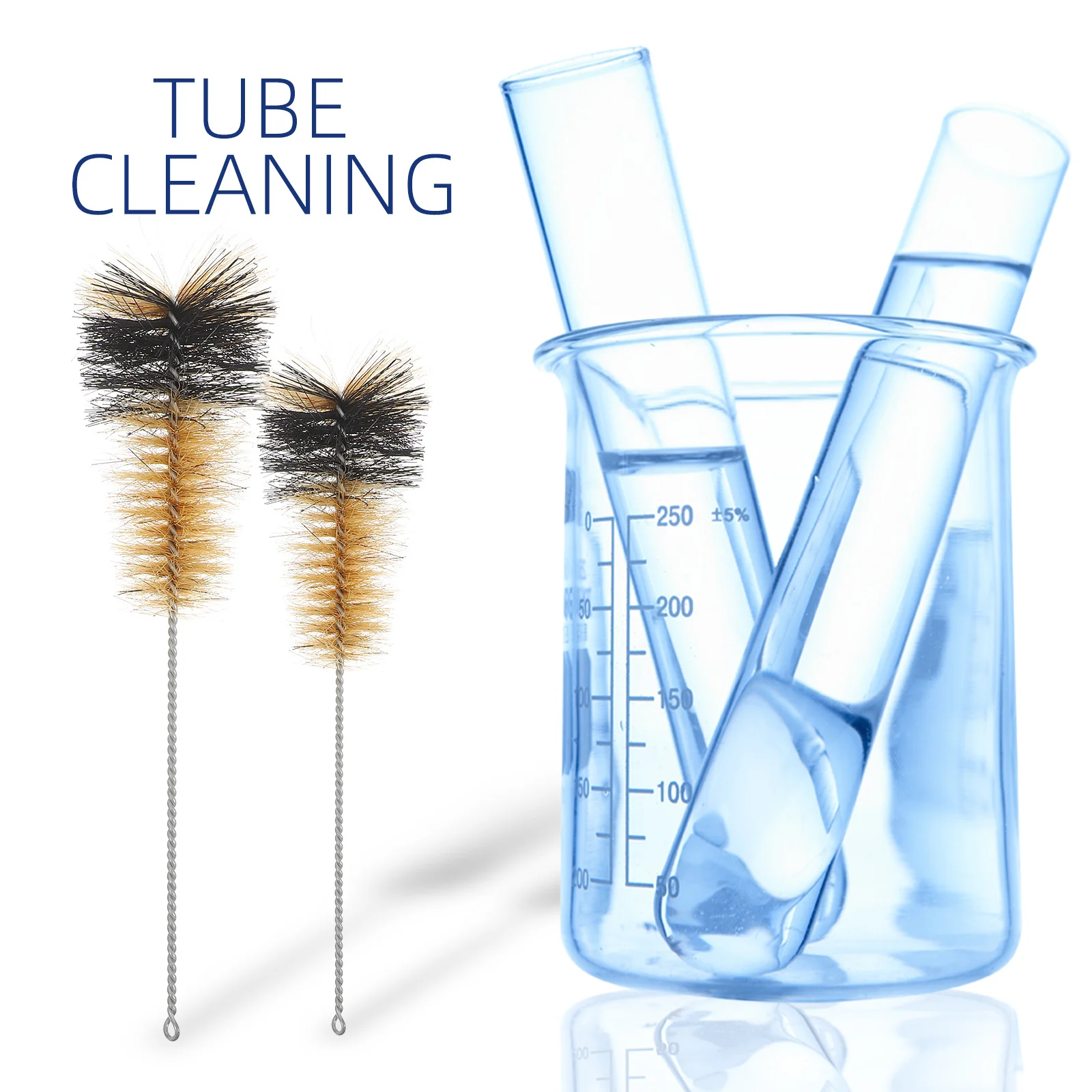 3Pcs Cleaning Brush Set Versatile Tubes Jars Vases Soft Bristles Durable Long Term Flask Beaker Cleaner