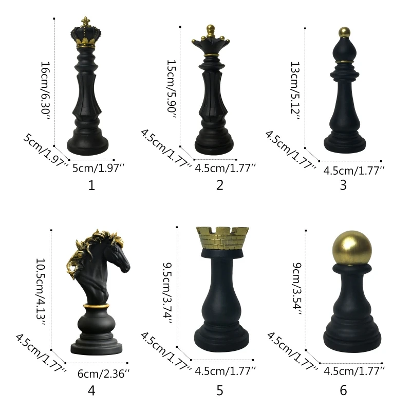 Schach Ornament Sammeln Figurine Handwerk Einrichtungen für Haus Haus Dekorationen Schreibtisch Tisch Schrank Anordnung Geschenke