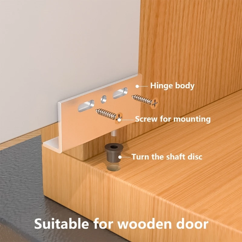 Pivots Hinges Corner Code Heavy Duty Concealed Shaft Door Hinges Corner Bracket for Wood Door, Cabinet Hardware