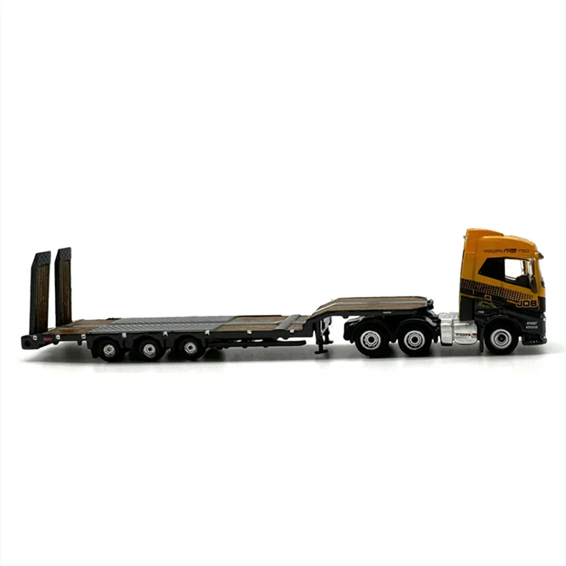 Diecast Alloy 1:148 Scale FH4 Truck Trailer Cars Model Yellow Adult Classics Collection Toys Souvenir Gifts Static Display