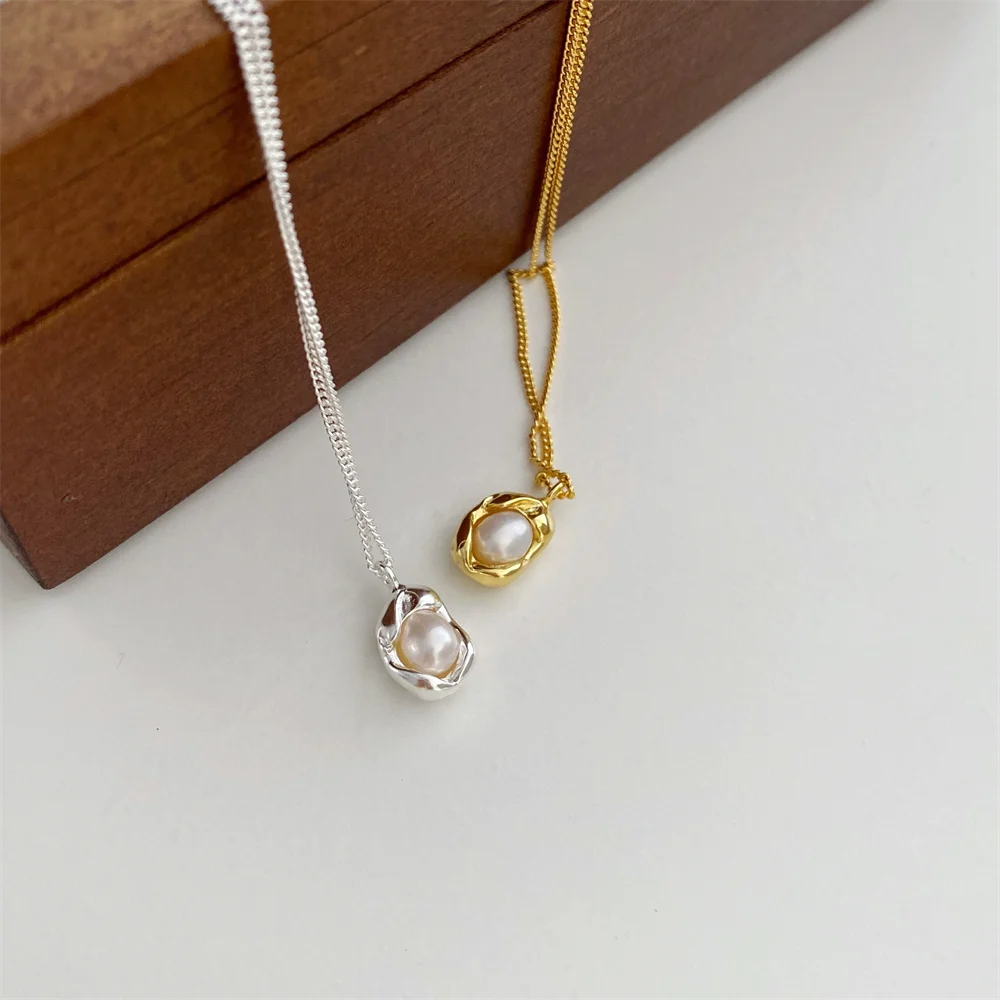 

Korean S925 Necklace - Mini Pearl Pendant, INS Style, Fashion Minimalist Versatile Niche Women's Collar