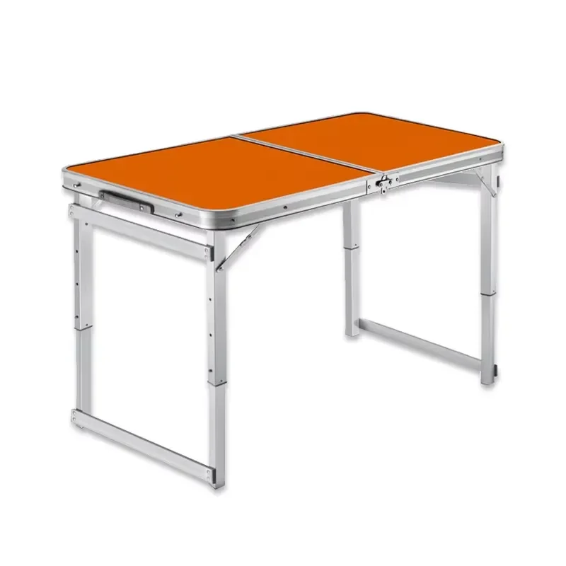 Small Aluminum Folding Table Outdoor Furniture Portable with Adjustable Height Telescoping Legs Lightweight Chinese Design