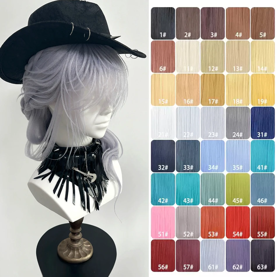 100cm Colourful Wig Long Staight Cosplay Anime Costume Party Wigs Synthetic Heat Resistant Wig