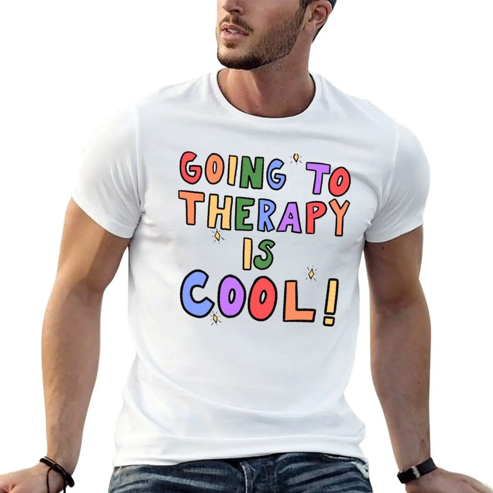 Going To Therapy Is Cool! T-Shirt valentines clothes kawaii clothes Men's t-shirt