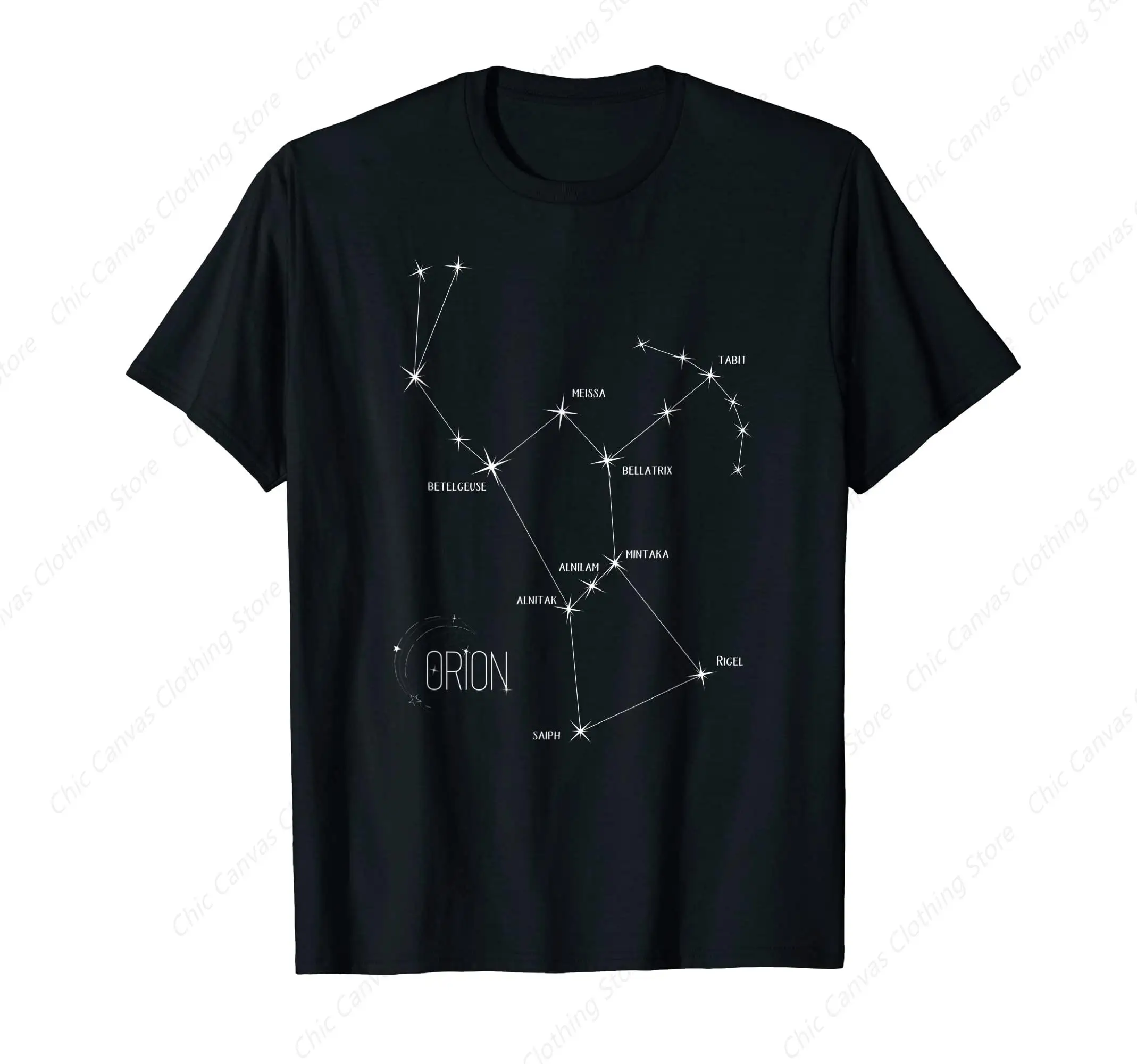 

Orion Constellation Astronomy Enthusiast Gift T-shirt Black Cotton Loose Breathable Men's and Women's Short Sleeves