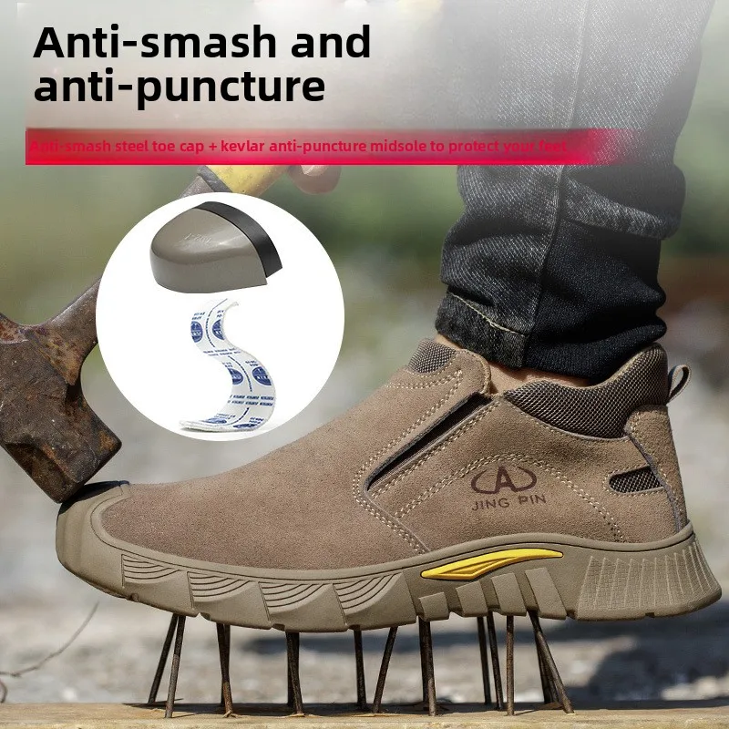 Electric Welder Safety Boots Men Anti Smashing Anti Piercing Work Protection Shoes Steel Toe Anti Scalding Shoe Sneakers