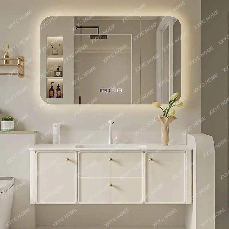 JYAX69 Cherone Integrated Bathroom Cabinet Skin Furniture Combined Hand Washing Handwashing Face Sensory Ceramic Integrated Basi