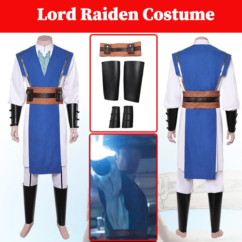 

Mortal Kombat 2, игра Lord Raiden, мужской костюм для косплея, мужской костюм для ролевых игр, маскировка, ролевая игра, фантазийная одежда, костюмы для вечеринки на Хэллоуин