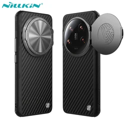 NILLKIN for Xiaomi Mi 14 Ultra Case CarboProp Case Aramid Fiber Luxury Flip-style Phone Holder Camera Cover for Xiaomi 14Ultra