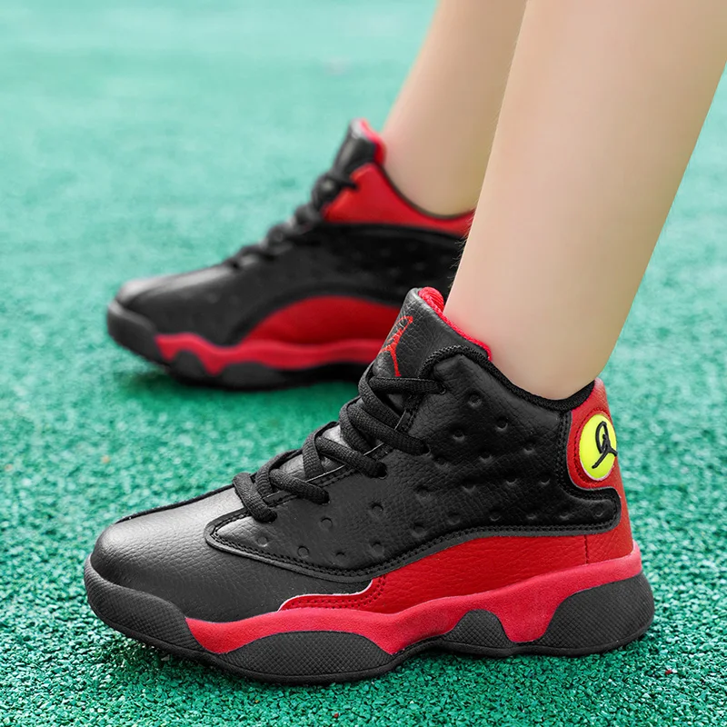 Autumn and Winter Children's Basketball Shoes Professional Practical Competition, Student Training Shock-Absorbing Sports Shoes
