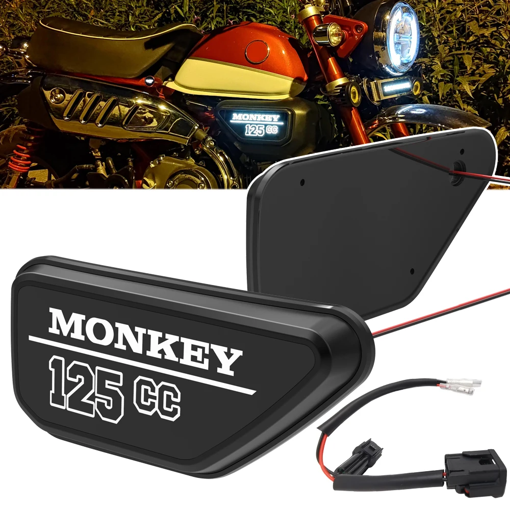 Monkey 125 Logo Air Filter Cover LED Light Pads w/Connector Fits Honda Monkey 125 Z125M Z125MA