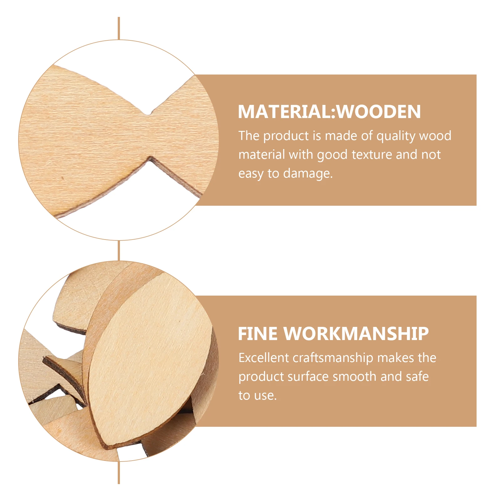 

100 pcs Wooden Fish Decoration Craft Unfinished Slices DIY Graffiti Chips Kids Creative Toys Natural Wood Cutout Signs Wood Chip