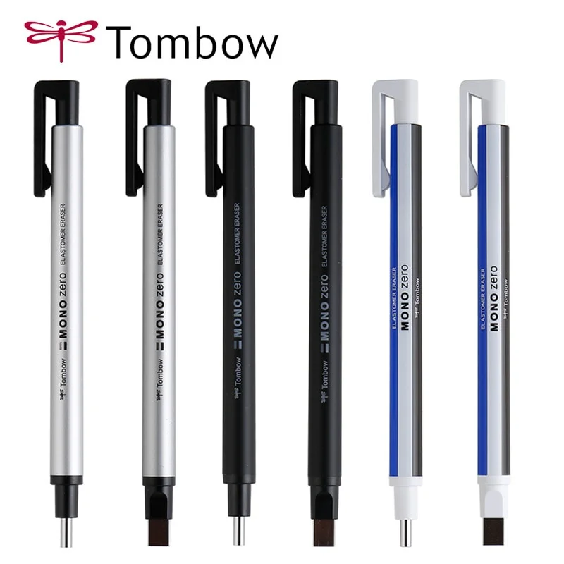 Tombow-Stylo effaceur Mono fin, fournitures d'apprentissage scolaire, remplissage à tête ronde, croquis, gomme à reflets d'ombre