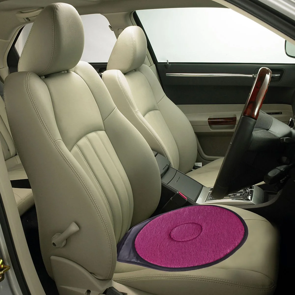 Car Swivel Cushion Comfortable Seat Universal Revolving Sponge Degree Rotation Sandwich Fabric Pad Rotating