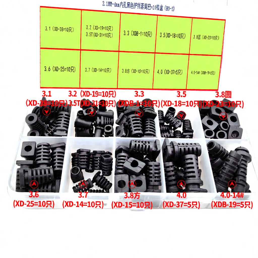 Universal Power Cord Grommet Strain Relief Boot For Small Appliance Maintenance Electronic DIY Project Wire Guard Fastener
