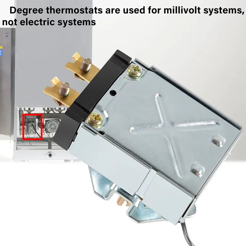 60125401 Thermostat, 200-400F, Rx Millivolt, Compatible with Brands Pitco, Imperial, Dean, Blodgett Fryers and Rethermalizers