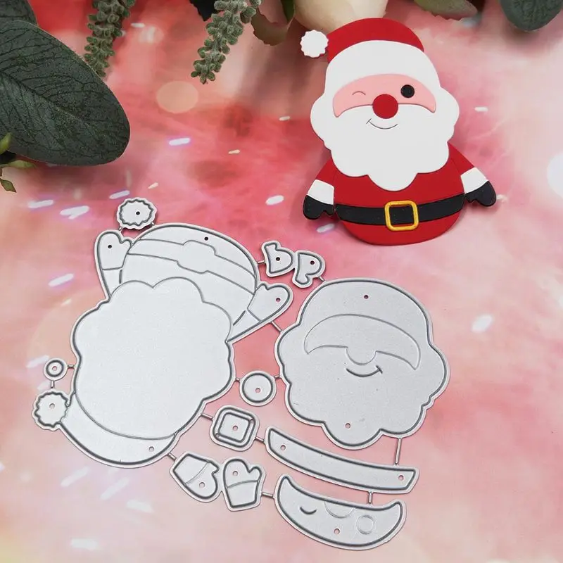 크리스마스 산타클로스 금속 절단 다이 스텐실 스크랩북 DIY 앨범 스탬프