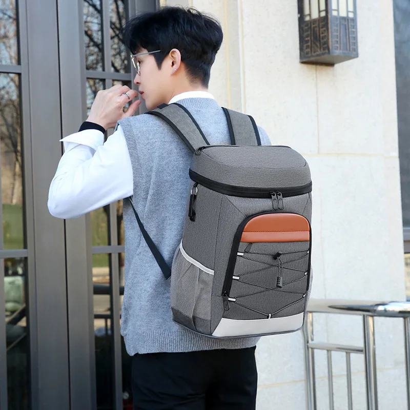 Large Leak-Proof Insulated Cooler Backpack Lightweight Water-Resistant Picnic Lunch Bag Portable Thermal Food Carrier