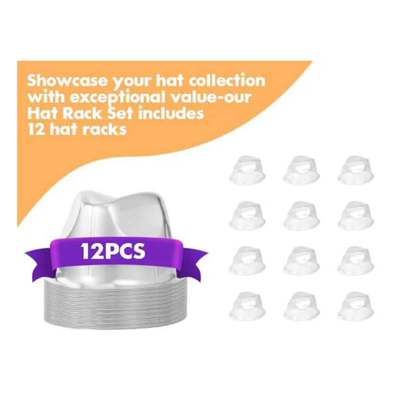 SEWS-untuk Topi 12 Buah Plastik Pembentuk Topi untuk Beberapa Topi Display Stand dengan Sisipan Pembentuk dan Tempat Topi Meja