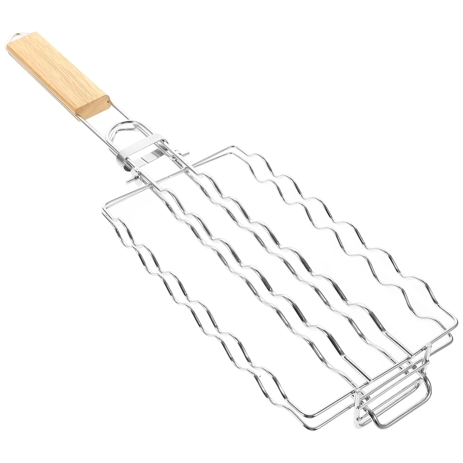 

Stainless Steel Barbecue Grill Net Clip Style Mesh Rack For Bbq Sausage Beef Fish Vegetables Grilling Tool Kitchen Bbq
