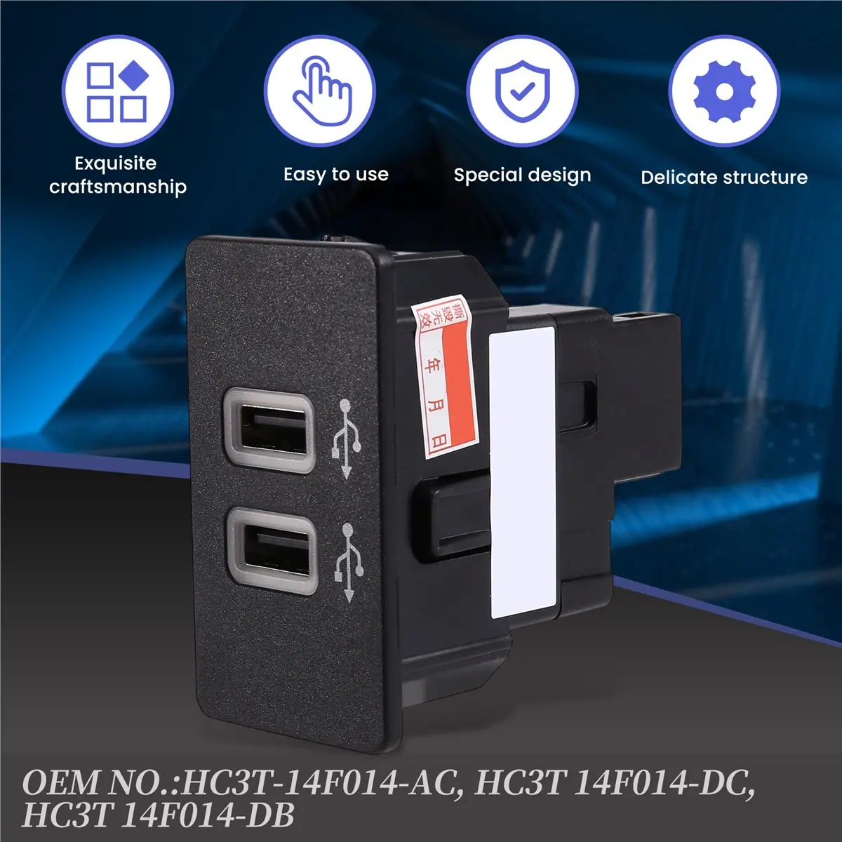 #45W (Black)USB Socket Module ,Automotive Parts & Accessories