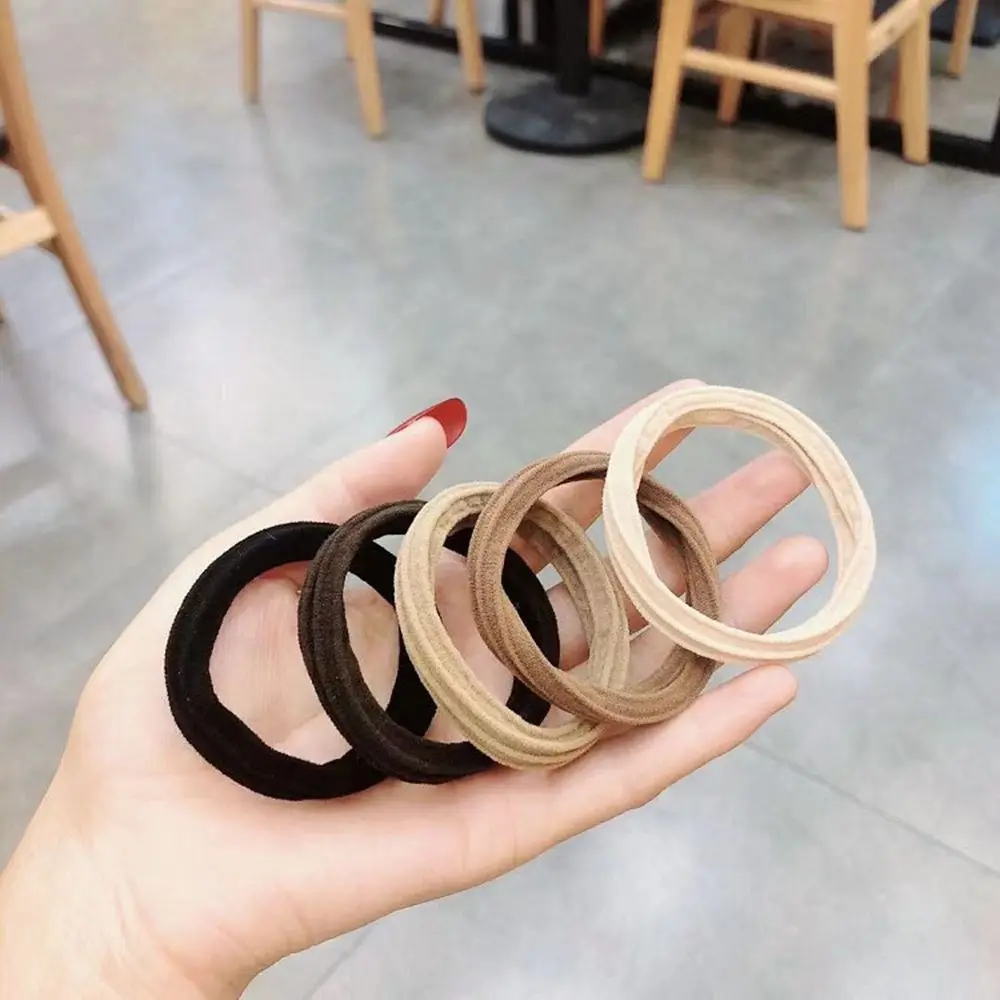 Scrunchies ذيل حصان حامل بلون سلس مطاطا رئيس حبل الكورية نمط شريط مطاطي العلاقات الشعر الإناث حبل الشعر الأساسي