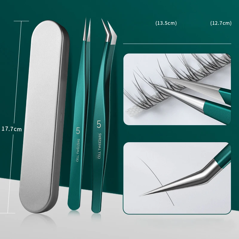 Straight Bending Clip Golden Feather Tweezers Dolphin Tweezers Peacock Tweezers High Precision Grafting Eyelash Tweezers