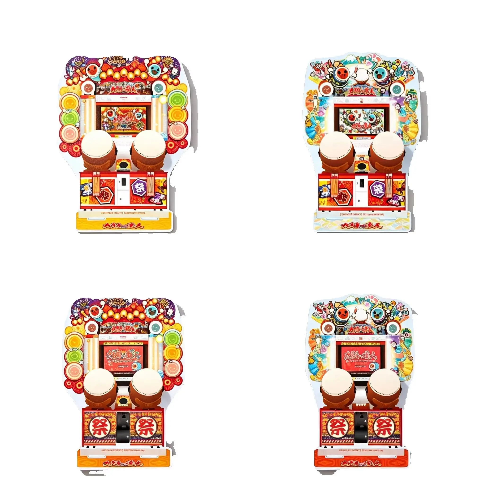 Game Taiko No Tatsujin Street Game Machine Design Acrylic Stand Model Plate Keychains Desktop Ornament Gifts For Friends