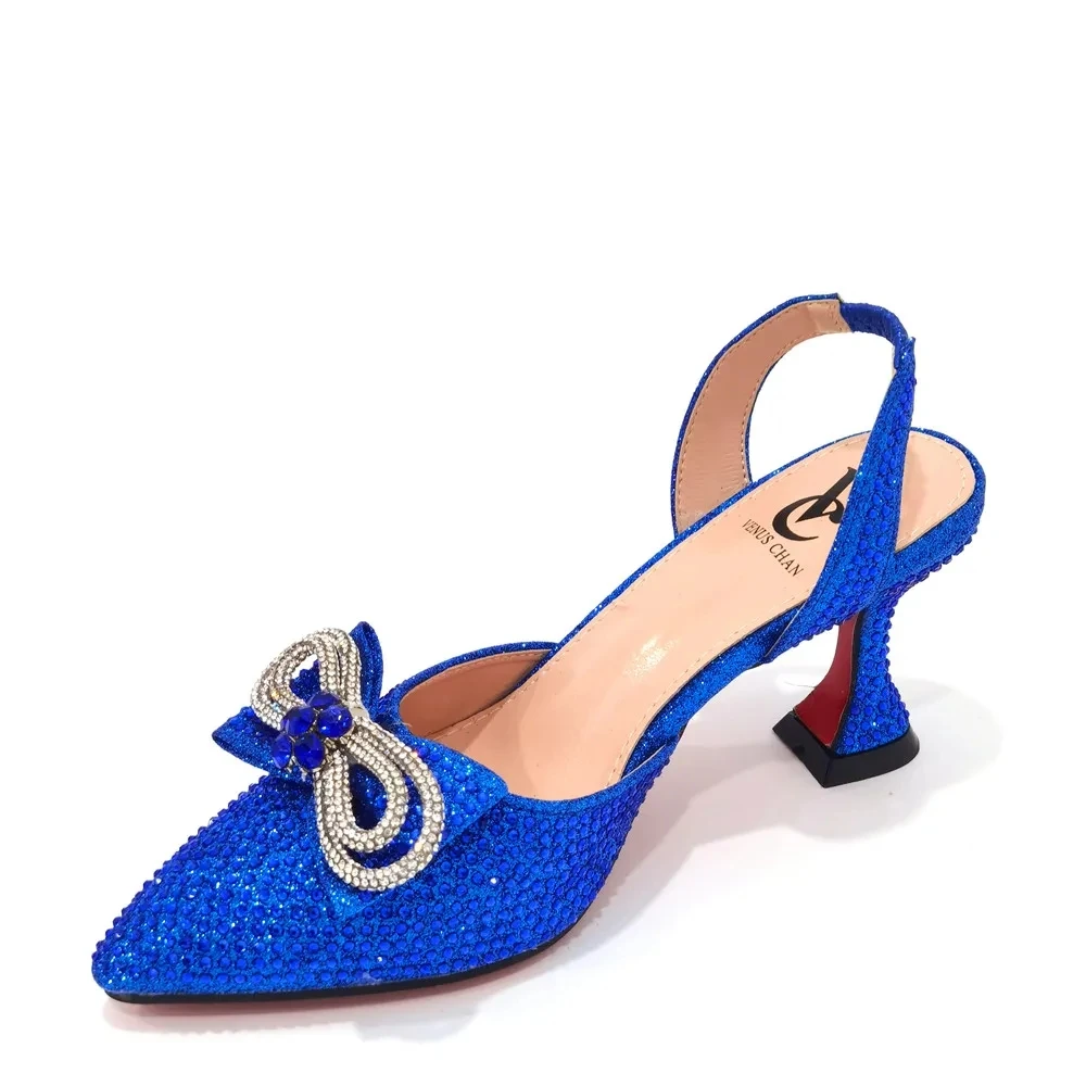 أحذية مطرزة بمقدمة مدببة للنساء ، حزام مشبك ، مثالي ، ممتاز ، مجموعة حقائب متطابقة ، أغطية مكتب ، فستان حفلة ، جودة عالية