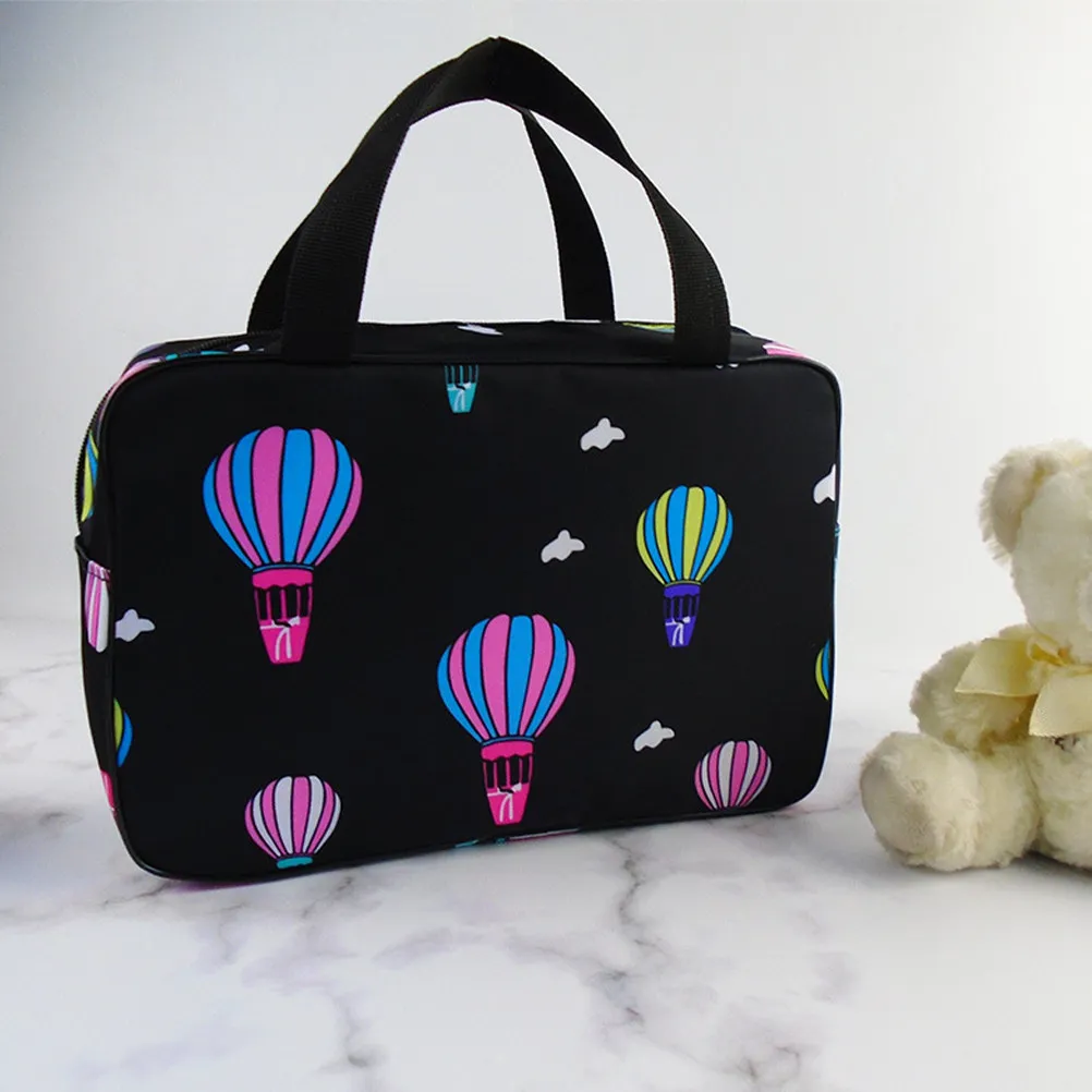 1Pcs Pattern Bath Shower Bag Waterproof Oxford Cloth Foldable Portable Shower Tote Bag Large Capacity for Travel Gym