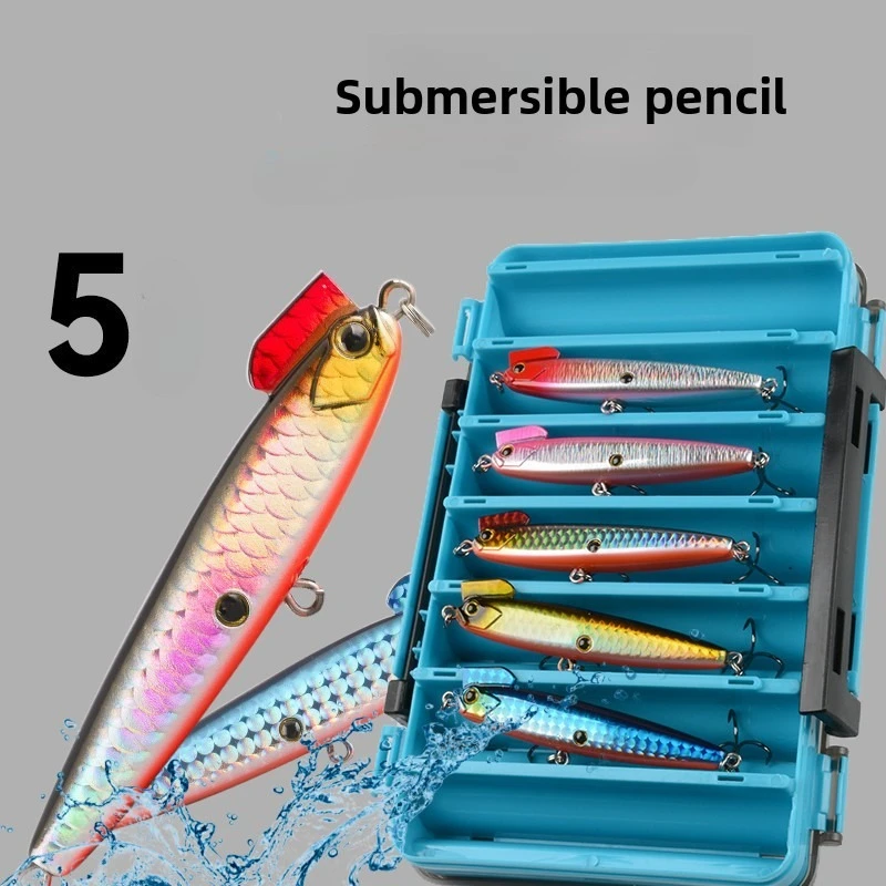 El nuevo tipo de señuelo de lápiz sumergible de pollo picante se puede lanzar en agua dulce desde una distancia para matar lubinas salvajes