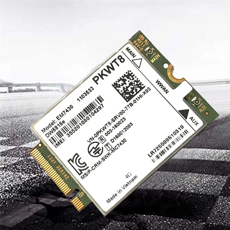 

Новый модуль 3920-EM7430 DW5816E 4G LTE + антенна GOBI6000, комплект деталей для Dell Latitude 7280 7285 7290 7389 7390 7480 7490 E7470 Cat6