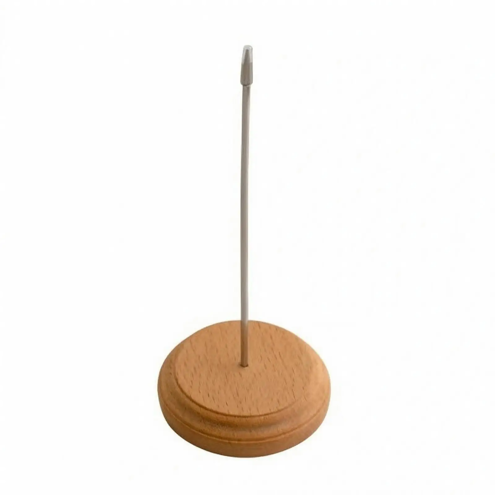 Receipt Rod Upright Ticket Rod Compact Menu Holder with Wood Base for Restaurant Counters, Reception Desks, Cashier Stations