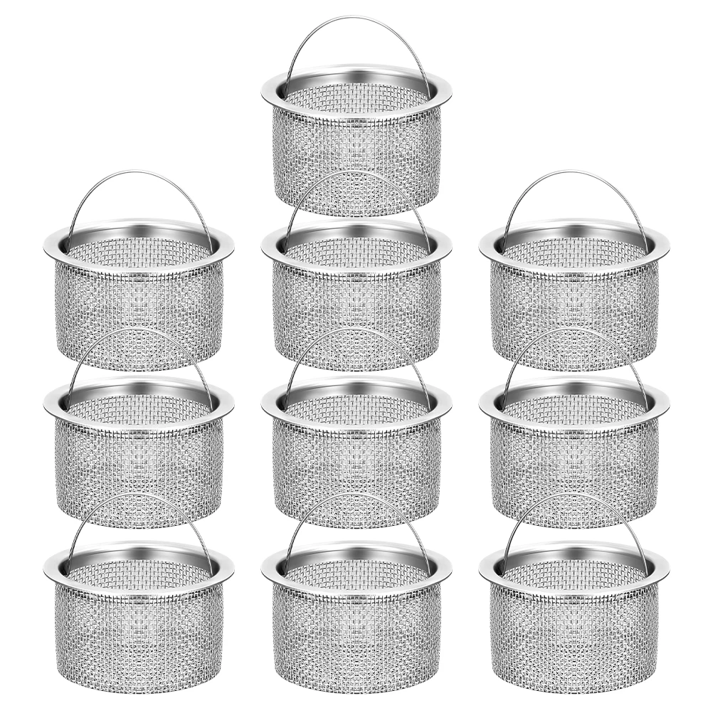 10 قطعة مصفاة حوض المطبخ سلة الفولاذ المقاوم للصدأ بالوعة معدنية استنزاف تصفية للشعر الماسك الغذاء كاشطات استخدام المطبخ #6