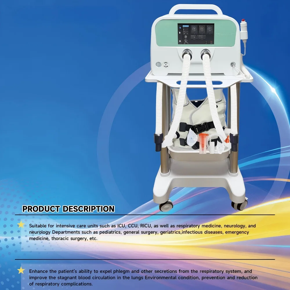 Vest-Type High-Frequency Oscillating SputumDrainage Machine, Non-Invasive Medical AirwayClearance Device with EnglishTouchscreen