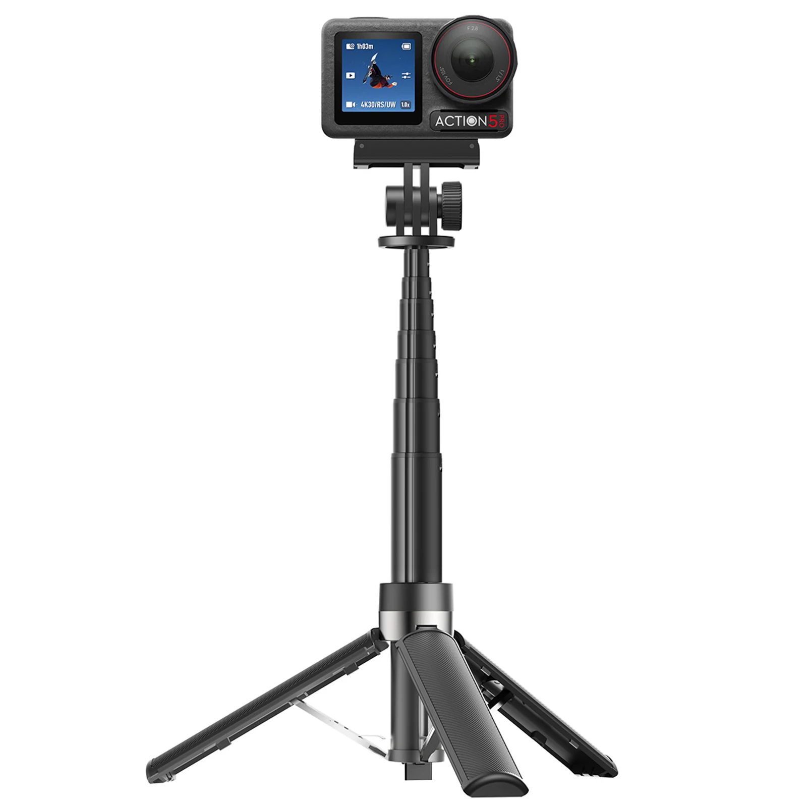 8-Section Selfie Stick Tripod for DJI Action Pocket Nano Insta360 Ace Pro / Go / X GoPro Panoramic Cameras